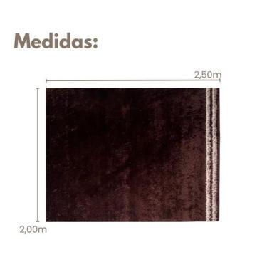 Imagem de Tapete Quadrado Variação Areia Marrom Preto Cinza 200x250 Antiderrapan