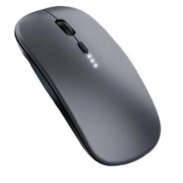 Imagem de Mouse sem fio Bluetooth 2,4 GHz Adaptador USB Modo duplo para laptop Computador em casa Desktop ergonômico,Grey
