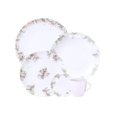 Imagem de Aparelho De Jantar Tramontina Fogli Em Porcelana Decorada 20 Peças