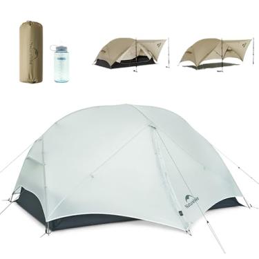 Imagem de Barraca Naturehike Mongar UL [Atualização 2025] Barracas ultraleves de 1,5 kg/3,3 lb, barraca de mochila para 1/2 pessoa, 4 modos de uso, impermeável, barracas de caminhada para acampamento com