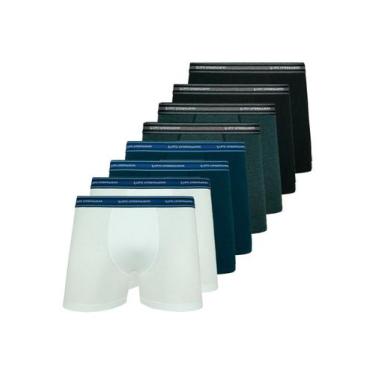 Imagem de Kit com 8 Cuecas Boxer Lupo 523-088 Colorido, Branco, M