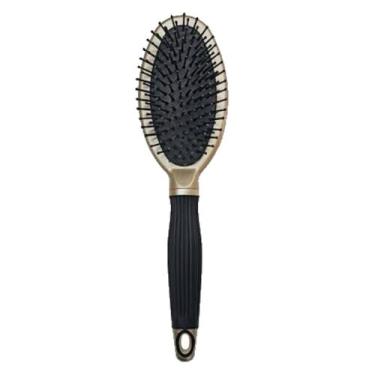 Imagem de Escova Raquete Almofadada Oval Dourada - Poderosa Sempre