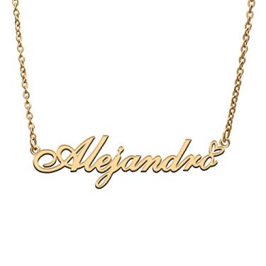 Imagem de RONKAH Colar de nome personalizado personalizado com coração colar de nome personalizado para mulheres colar de moda pessoal melhor presente para menina, mãe, filha, amizade, Natal, aniversário,