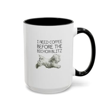 Imagem de Caneca de café engraçada Bichon Frise, presente para amantes de animais de estimação, caneca para mãe de cachorro, humor Bichon Blitz, presente para amantes de café