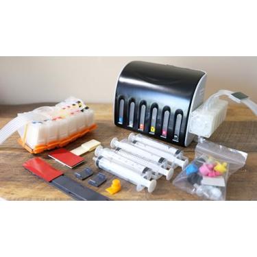 Imagem de Kit de cartucho recarregável EcoPRO 312XL com sistema de tinta vazia CISS para impressora EPSON XP-15000 instalada com firmware Chipless (com amortecedor de controle de fluxo de tinta)