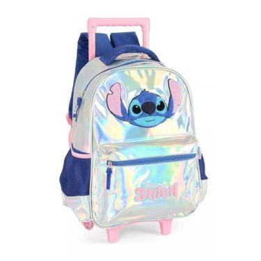 Imagem de Mochila de Rodinhas Holográfica Stitch - Luxcel
