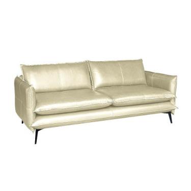 Imagem de Sofá Decorativo Sala de Estar América 3 Lugares 220cm Couro Tiza - Moz