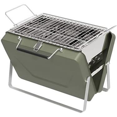 Imagem de Churrasco a gás carvão portátil mala para casa fogão para churrasco dobrável churrasco acampamento ao ar livre piquenique cozinha churrasco ferramenta de cozinha (gr?n A)