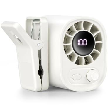 Imagem de Ventilador USB pequeno com clipe pessoal, ventilador de mesa operado por bateria, ajuste de velocidade infinitamente variável, mini ventilador portátil para mesa, cama, quarto, escritório, mesa,