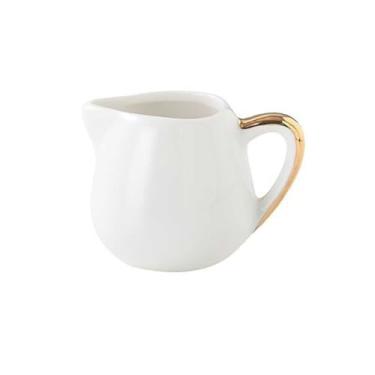 Imagem de Molheira Colher de leite com aro dourado, balde de suco, jarro de leite, copo pequeno, concentrado de carne, copo marrom, cerâmica, barco de molho, tigela de molho de bife Jarra de Molheira(Pequeno)