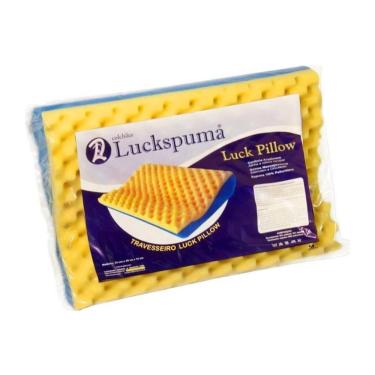 Imagem de Travesseiro Espuma Luck Pillow Cervical Anatômico P/fronha 50x70 (55x40x12) - Luckspuma