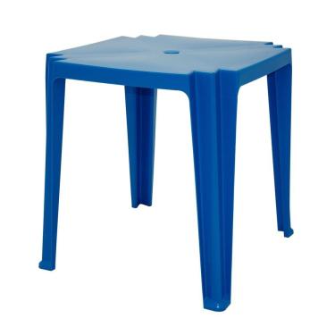 Imagem de Mesa Quadrada Tramontina Tambau Basic Em Polipropileno Azul Tramontina