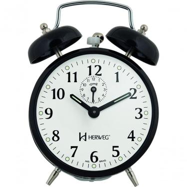 Imagem de Despertador Cordas Antigo Alarme Forte Metal 2208 Preto