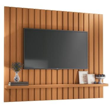 Imagem de Painel Suspenso Link 1.6 Ripado Cinamomo Para Tv Até 60 - Hb Móveis Cinamomo