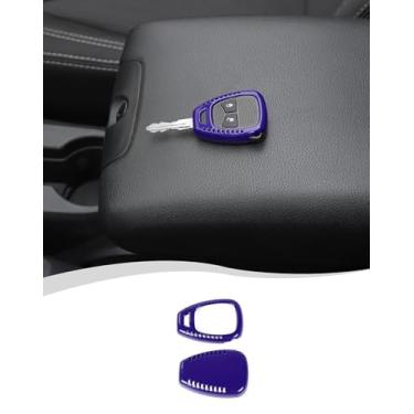 Imagem de Hoolcar Capa de chaveiro porta-chaves com controle remoto protetor inteligente para Jeep Wrangler JK JKU 2007-2017, para Jeep Compass 2008-2016, para Jeep Patriot 2011-2016, roxo