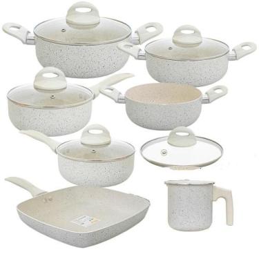 Imagem de Jogo De Panelas 7 Peças Revestimento Cerâmica Ibizza - Casambiente