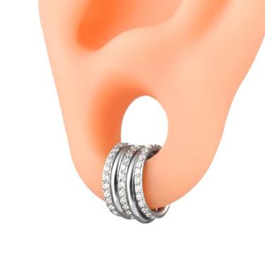 Imagem de Casvort 5 anéis de piercing de nariz de septo sem costura 16G 6 mm segmento de anéis de argola tragus de aço inoxidável 316 pilhas de anéis de lóbulo mistos clickers ganchos de orelha joias corporais