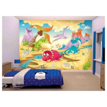 Imagem de Papel De Parede Infantil Dinossauros Kids 3D Azs60 - Você Decora