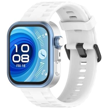 Imagem de Pulseira de Silicone Macia Luxo (BRANCA) Para Relogio Huawei Fit 4 4 PRO/Huawei Fit 3