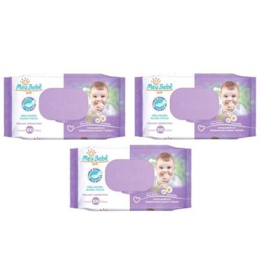 Imagem de Kit 3 Toalhas Umedecidas Meu Bebê Soft 100 Und - Hygieline