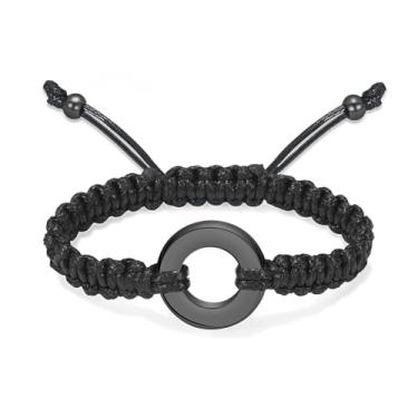Imagem de VCCWYQK Pulseira Circle of Life Urna para Cinzas para Mulheres Homens Aço Inoxidável Memorial Ajustável Pulseira de Cinzas Trançadas Joias de Cremação, 26cm, Aço inoxidável, Sem pedras preciosas
