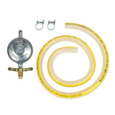 Imagem de Kit Gás de Botijão para Fogão de Piso com Mangueira Plástica - W108667