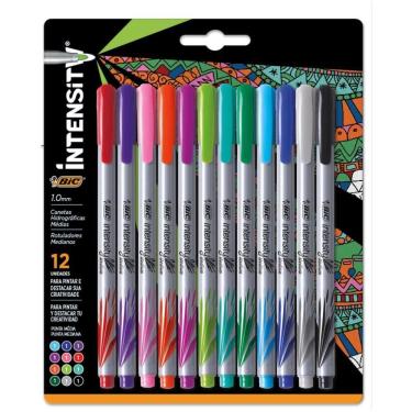 Imagem de Caneta Com Ponta Porosa Intensity 1.0mm Colors 12cores - Bic