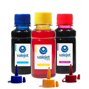 Imagem de Kit 3 Tintas Para Epson L575 Ecotank Cyan Yellow Magenta 100ml Corante Valejet
