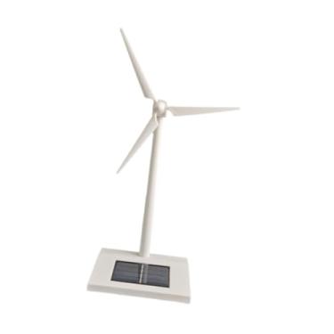 Imagem de IEUDNS Modelo de moinho de vento movido a energia solar faça você mesmo, decoração de mesa para casa, presentes, kits de ciências brancos, kits de ciências, L