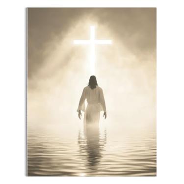 Imagem de Arte de parede de Jesus, imagem de Jesus - arte de parede cristã, pôsteres de Jesus para paredes, sem moldura 33 x 43 cm