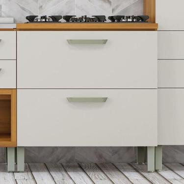 Imagem de Balcão 1 Porta 1 Gaveta 80cm em MDF Princesa Nesher, Off White