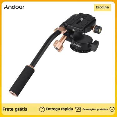 Imagem de Tripé De Cabeça De Vídeo Com Amortecimento De 3 Vias Com Barra Panorâm