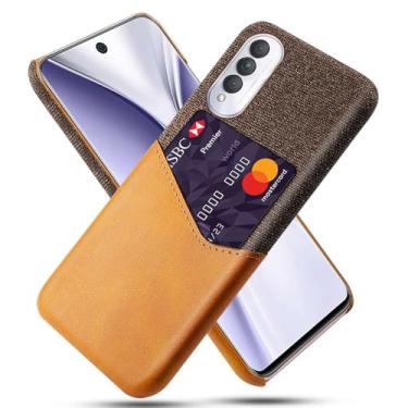 Imagem de Capa para Honor X20 SE,Anti-deslizamento,Proteção contra quedas de 360°,Resistência à impressão digital,Tela e caso de couro PU com 1 slot de cartão atrás-Brown