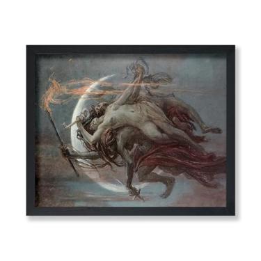 Imagem de Poster Master Pôster vintage Hecate - Impressão de pintura retrô Hekate - Arte mitologia grega - Deusa da arte mágica - Presente gótico para ele, ela - Decoração Art Nouveau para casa, escritório -