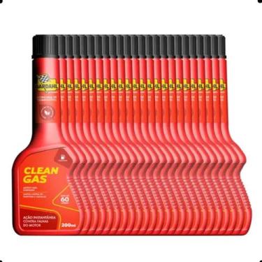 Imagem de Kit 24 Aditivo Bardahl Clean Gas Combustível Gasolina 200ml