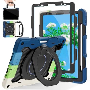 Imagem de ROISKIN Capa para iPad Air 5ª 4ª geração (2022 2020) 10,9 polegadas e iPad Pro 11 4ª/3ª/2ª/1ª geração [protetor de tela, suporte de caneta, proteção contra quedas de 4,6 metros] com alça de mão com