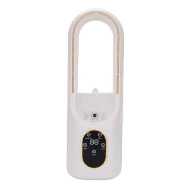 Imagem de Diydeg Fã de Mesa Sem Lâmina, 6 Velocidades de Mesa de de Lâmina fã Silencioso de Resfriamento Sem Com 5 Cores LED Light Timer para o Quarto de Casa