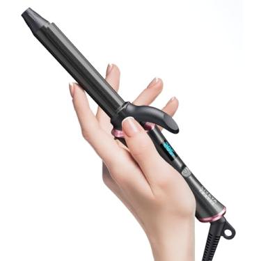 Imagem de CIVEYA Modelador De Cachos 3/4" Para Cabelos Curtos, Tamanho Viagem Com Voltagem Dupla E 5 Configurações Aquecimento Ajustáveis, Mini Cilindro Cerâmica Infusão Óleo Argan