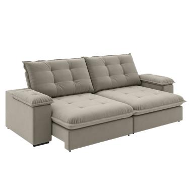 Imagem de Sofá Retrátil e Reclinável Bipartido 2,50m 4 Lugares Fofão Slim Luizzi