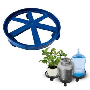 Imagem de Suporte para botijão de Gás / vaso de planta com rodinha resistente - 