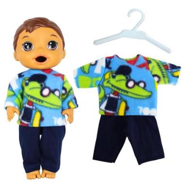 Imagem de Kit roupa boneca para baby alive - inverno jacaré - 3 pçs - CASINHA 4