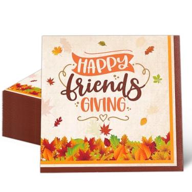 Imagem de Guardanapos de Ação de Graças, 80 peças, guardanapos descartáveis de folhas de bordo de outono, guardanapos de Ação de Graças para decorações de festa de colheita de outono