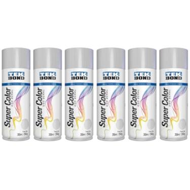 Imagem de Kit 6 Tintas Spray Primer Fundo Aerossol TekBond Uso Geral 350ml/250g