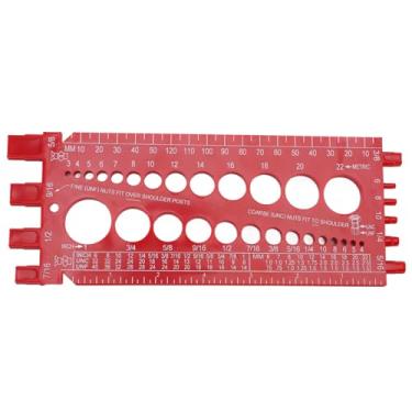 Imagem de Aqur2020 O Verificador de Rosca, Porca e Parafuso do Medidor de Rosca Portátil Tamanho do Parafusos Finder Identifier Kit para Medição Rápida Precisa