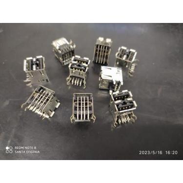 Imagem de 3x Conector Usb Duplo Tipo A Femea Pt 90 Pci