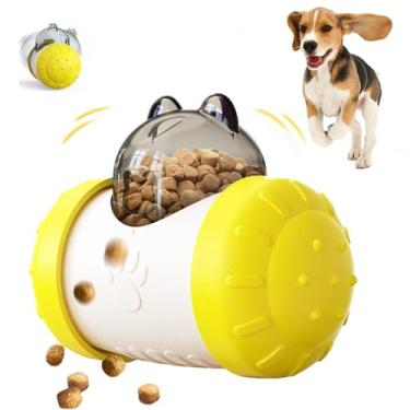 Imagem de JXGSSLJX Brinquedo de petisco para cães – Brinquedos interativos para cães para tédio, distribuição de guloseimas, brinquedo de enriquecimento para cães, brinquedo de comida, quebra-cabeças, bola para