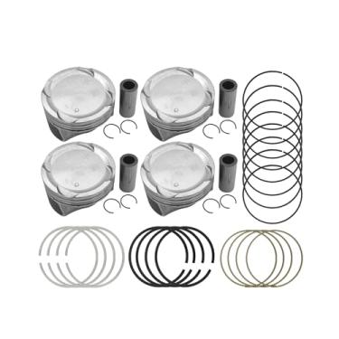 Imagem de Zieichy Pistões grandes e anéis de pistão, 23041-2E000 + kit de anéis de pistão de motor de 0,5 mm adequado para Hyundai Elantra Tucson/com Kia Soul 2.0L 2014-2019, 23040-2E200 23041-2E200