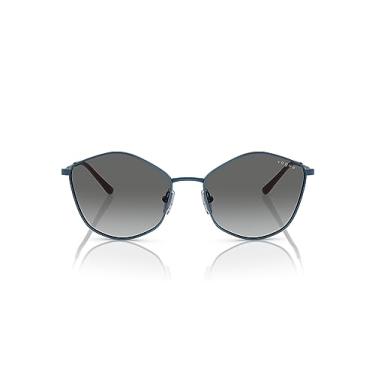 Imagem de Vogue Eyewear Óculos de sol hexagonais Vo4282s femininos, Azul/cinza dégradé, 56 mm