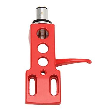 Imagem de Zhjvihx Headshell de Toca-Discos Universal, Fone de Ouvido Fono Com Fios de Chumbo, Carchho de Toca-disco Lp de Liga de Alumínio Substituição de Montegem de Cabeçote Fono (Vermelho)