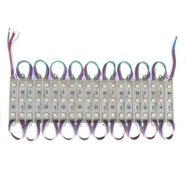 Imagem de Módulo LED RGB colorido de 20 peças, 12 V super brilhante 2835, 3 módulos de LED, luz decorativa à prova d'água para sinal de letras publicitárias. (Cor, 20)